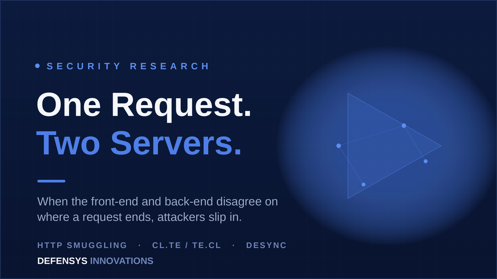HTTP request smuggling — when front-end and back-end disagree on where a request ends — Defensys Innovations
